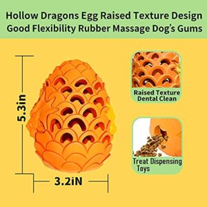 LPHSNR Premium Dog Toys for Aggressive Chewer Large Breed, Indestructible Tough Dog Chew Toys for Large Medium Dogs,Durable Dog Puzzle Toys Dragon Dinosaur Egg Design