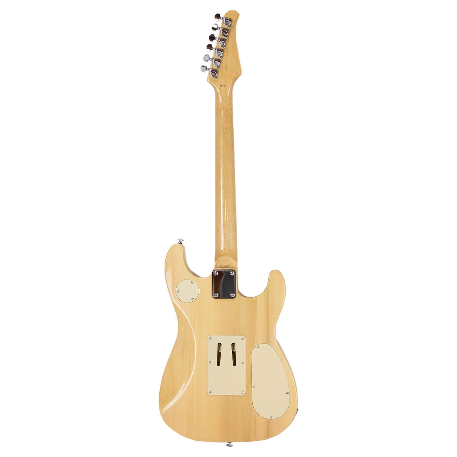 Sawtooth 6 String Solid-Body Electric Guitar, Left-Handed Natural Flame (ST-ES-LH-HYBRID-FL-NFM-KIT)