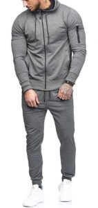 thwei mens tracksuit 2 piece sweatsuit sets casual hoodie jogging athletic suits gray m