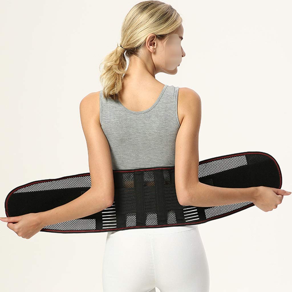 LSRRYD Adjustable with Steel Plate Sports Fitness Support Breathable Lumbar Support for Pain Relief and Injury Prevention (Size : X-Large)