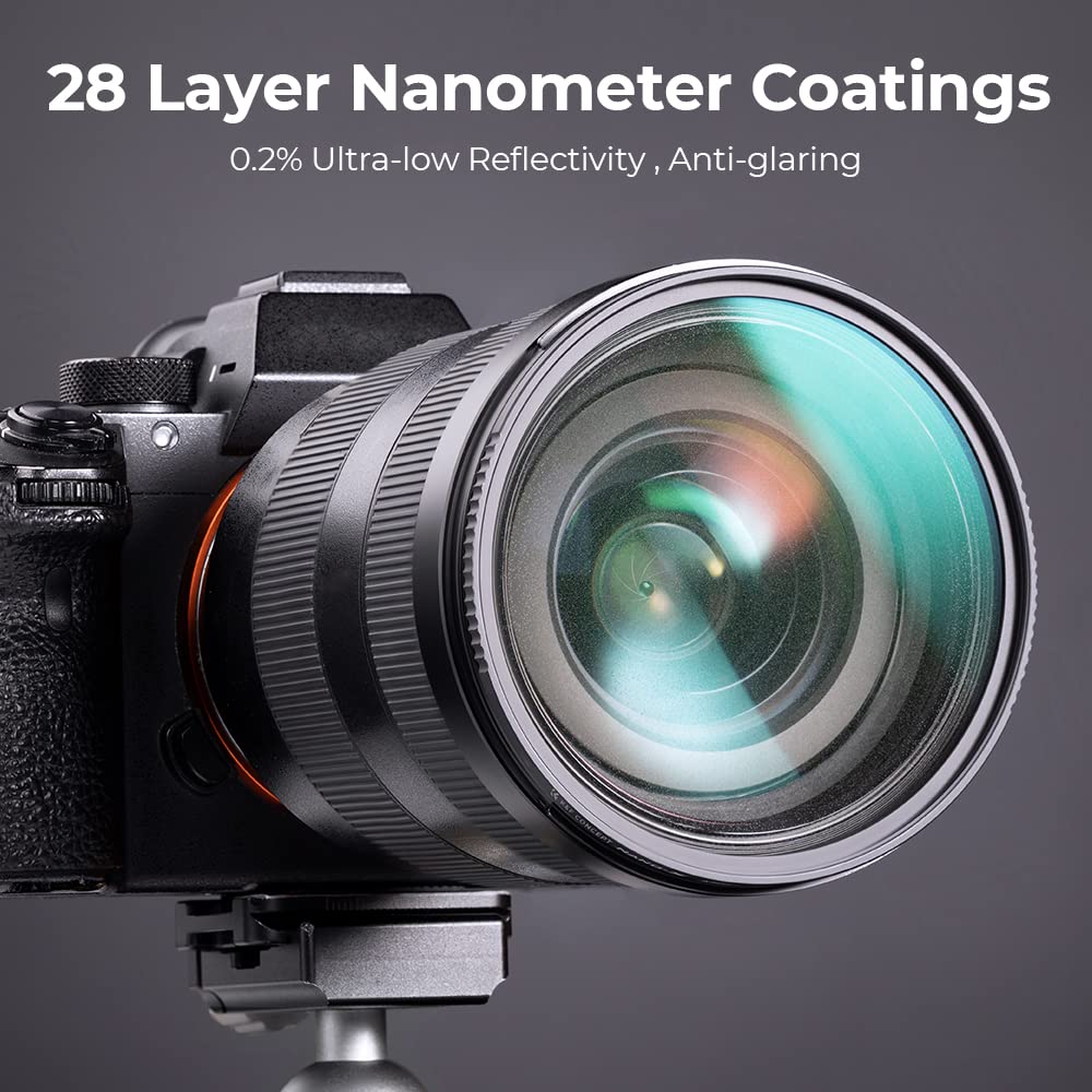 K&F Concept 82mm Black Diffusion 1/4 Filter Mist Cinematic Effect Filter with 28 Multi-Layer Coatings Waterproof/Scratch Resistant for Video/Vlog/Portrait Photography