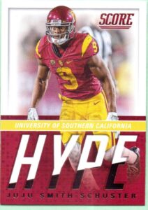 juju smith-schuster 2017 score hype football card #14 - pittsburgh steelers, usc trojans