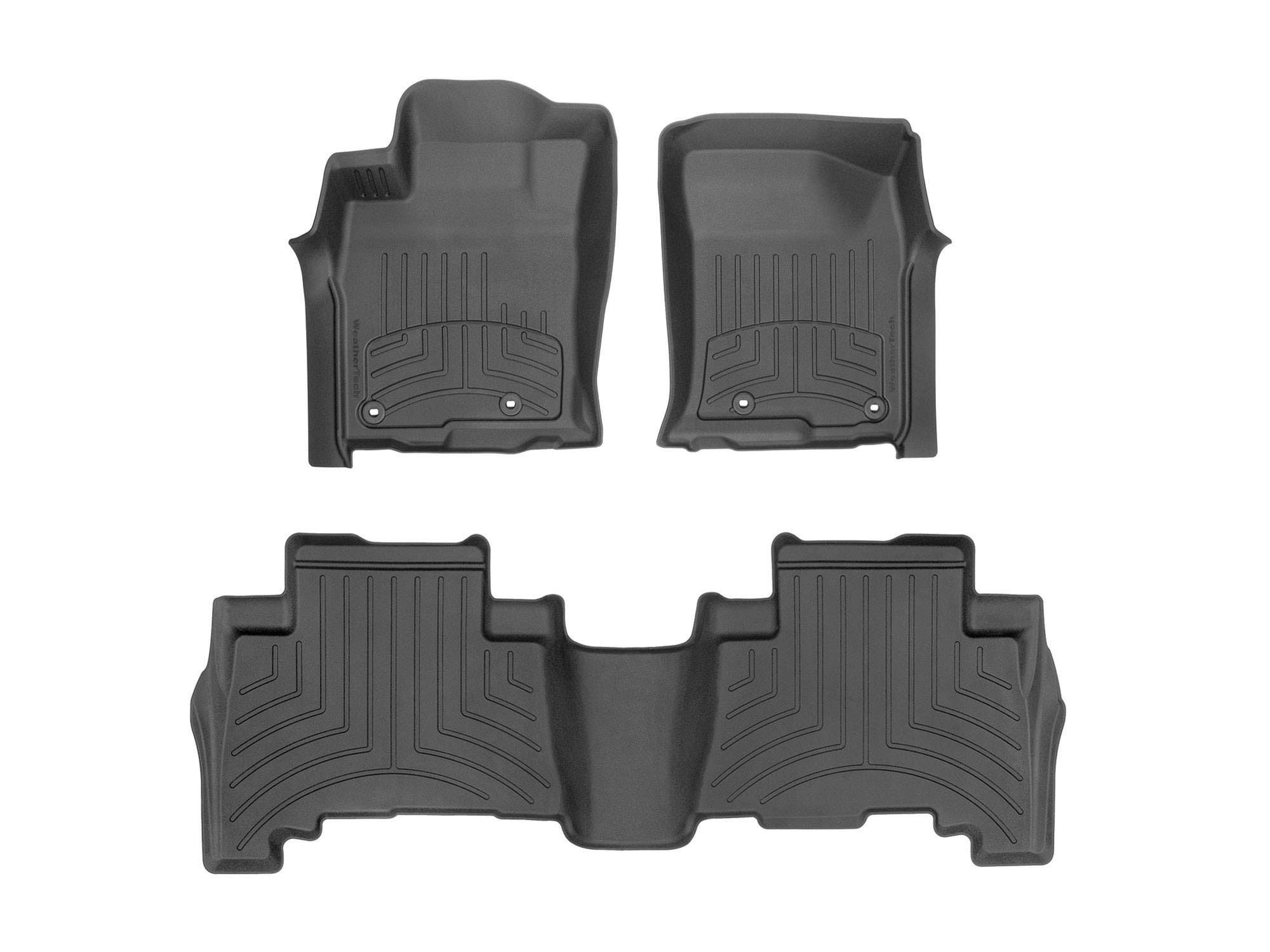 WeatherTech FloorLiner HP Custom Fit Floor Mats for 4Runner, GX - 1st & 2nd Row (444931IM-442862IM), Black