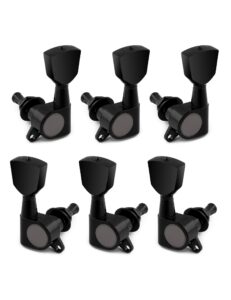 holmer sealed string tuning pegs tuning machines grover machine heads tuners tuning keys vintage keystone style 3 left 3 right for electric guitar or acoustic guitar black.,tp 03-bk-3l 3r