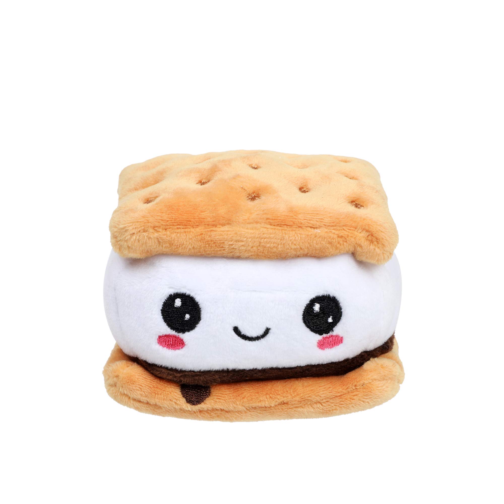 Fuyage Cream Smore Biscuit Squeaky Plush Dog Toy Stuffed Plush Toys for Puppy Small Medium Dogs