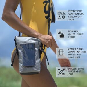 geckobrands Waterproof Phone Tote Dry Bag Waterproof Case, Ember geckoflage - Works with Samsung Galaxy, iPhone, Google