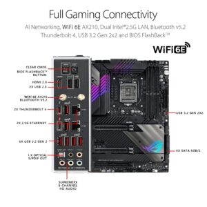 ROG Maximus XIII Hero (WiFi 6E) Z590 LGA 1200(Intel®11th/10th Gen) ATX gaming motherboard (PCIe 4.0, 14+2 power stages, DDR4 5333+, Dual 2.5Gb LAN,Thunderbolt 4 onboard, 4X M.2/NVMe SSD, Aura RGB)