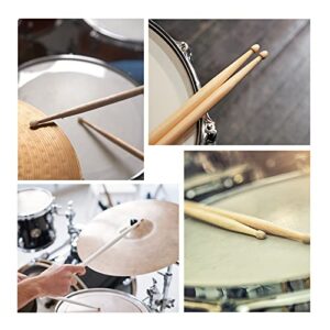 3 Pairs Drum Sticks, Winspeed 5A Classic Maple Wood Tip Drumsticks for Students and Beginners Musical Musical Instrument Percussion Accessories (40CM)