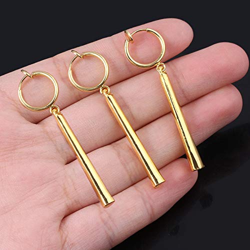 Roronoa Zoro Earrings Clip On - Gold Anime Costume Cosplay Earrings - Figure Earrings For Anime Lovers (zoro clip on A earrings)