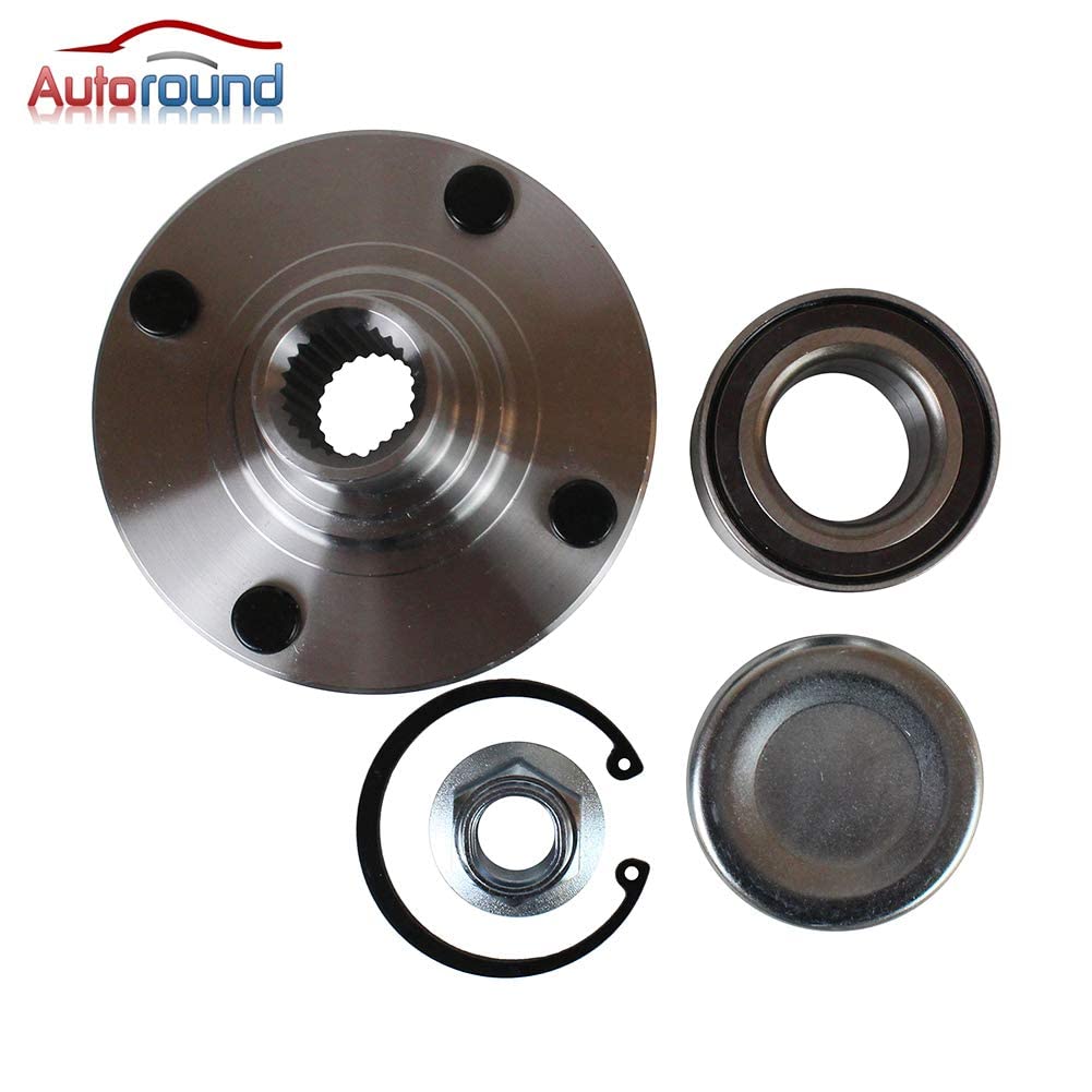 Autoround 518510 [2-Pack] Front Wheel Bearing and Hub Assembly Kit Fit for Ford Focus 2000-2011 4 Lug