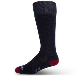 usa made - ski and snowboard socks - all season lightweight - over the calf socks - merino wool - mountain heritage - patriot - medium