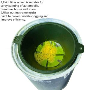 KANGHUANG 1 Gallon 190 Micron Reusable Industrial Nylon Mesh Paint Filter Strainer Funnel Filter Paint/Gutter Oil and Food Residue High Efficient & Durable (15CM-diameter-10Pcs)