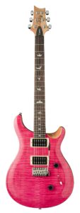 prs guitars 6 string se custom 24, bonnie pink with gigbag, right, (107993:bq)