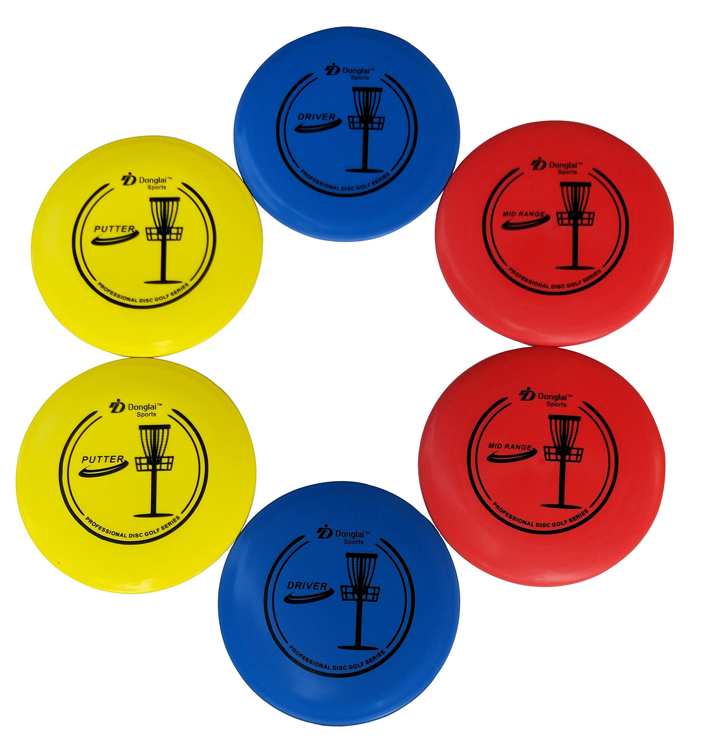 DDonglai Disc Golf Starter Set/Disc Golf Beginner Set, Included 2X Driver, 2xMid-Range, 2xPutter, Carry Bag, Towel and Mini Marker,Disc Golf Beginner Set