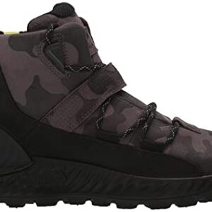 ECCO Men's Exostrike Gore-TEX Waterproof Buckle Hiking Boot, Titanium/Black, 6-6.5