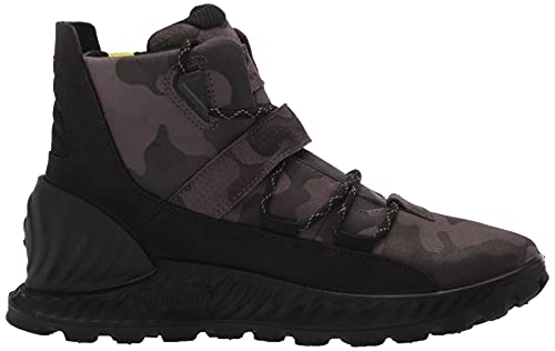 ECCO Men's Exostrike Gore-TEX Waterproof Buckle Hiking Boot, Titanium/Black, 6-6.5