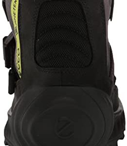 ECCO Men's Exostrike Gore-TEX Waterproof Buckle Hiking Boot, Titanium/Black, 6-6.5