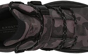 ECCO Men's Exostrike Gore-TEX Waterproof Buckle Hiking Boot, Titanium/Black, 6-6.5