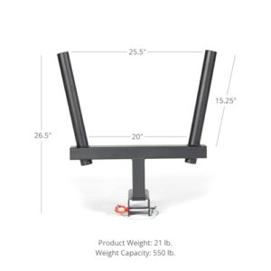 Titan Fitness X-3 Series Y-Dip Bar, Rack Mounted Dip Attachment, 550 LB Capacity, Fits 3â€ x 3â€ Tubular Steel