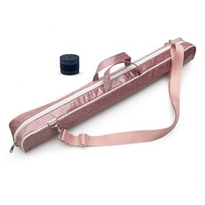 magerdy fields - twirling baton case - with adjustable shoulder strap - 30 inch pink sparkle baton bag - majorette baton bag - girl batons for twirling