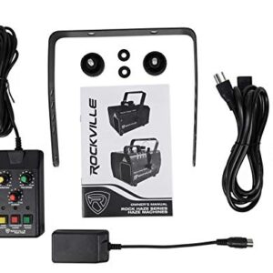 Rockville ROCKHAZE 700 CFM DMX Haze Machine Water Based DJ/Club Hazer and (2) Remotes