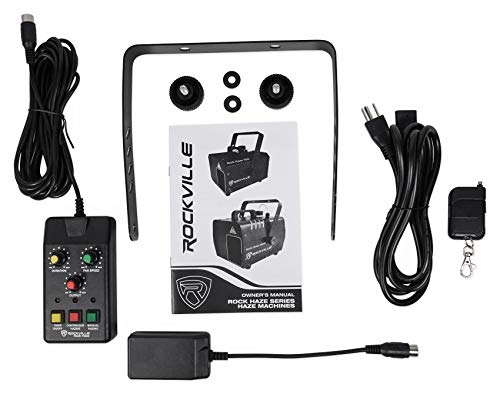 Rockville ROCKHAZE 700 CFM DMX Haze Machine Water Based DJ/Club Hazer and (2) Remotes