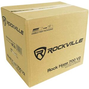 Rockville ROCKHAZE 700 CFM DMX Haze Machine Water Based DJ/Club Hazer and (2) Remotes