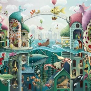 Ravensburger If Fish Could Walk 2000 Piece Jigsaw Puzzle - Unique Artisan Design | Softclick Technology Engaging Family Activity | Climate Pledge Friendly