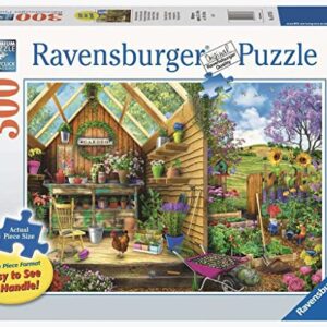 Ravensburger Gardener's Getaway Large Format Jigsaw Puzzle - 300 Pieces | Designed for Adults | Every Piece is Unique | Softclick Technology Relaxing Gardening Theme