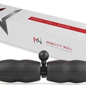 Mobility Wall- Stand Up Door Mounted Smooth Foam Roller for Soft Tissue Massage & Muscle Recovery for Exercise, includes 1 Trigger Point Attachments