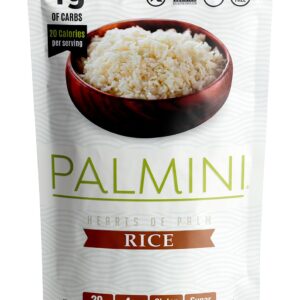 Palmini Rice | Low-Carb, Low-Calorie Hearts of Palm Rice | Keto, Gluten Free, Vegan, and Non-GMO | As seen on Shark Tank | (12 Ounce Pouch - Pack of 1)