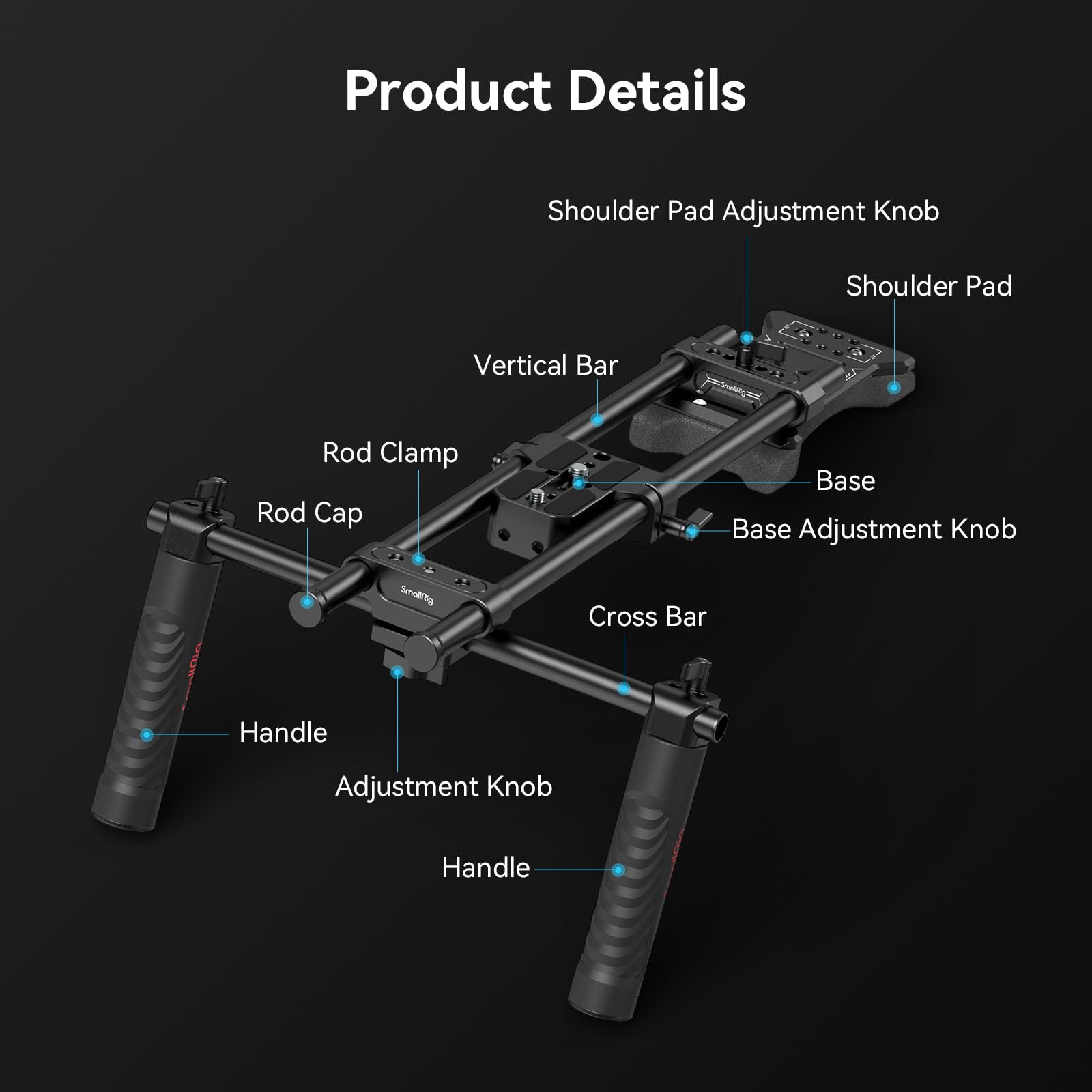 SMALLRIG Universal Basic Camera Shoulder Mount Kit for DSLR, Mirrorless, and Small Camera Shoulder Rig - 2896