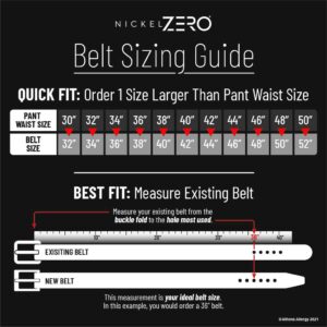 Nickel Zero Outback Belt (36", Brown)