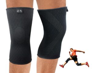 vj victory jump copper knee braces for knee pain - knee compression sleeve support for men and women, knee pads for meniscus tear, acl, arthritis, joint pain relief, s