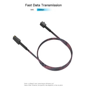 WORDIMA Mini SAS HD Cable, Internal Mini SAS HD Cable, 1.6 FT SFF-8643 to Mini SAS 36Pin SFF-8087,Mini SAS 36Pin to SFF-8643 Cable Fast Data Transmission Cable