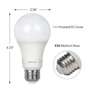 DEWENWILS 4-Pack A19 LED Light Bulb, 1500LM, 3000K Soft Warm Light Bulb, Energy Saving 14W(100W Equivalent) LED Bulb, E26 Medium Screw Base, Non Dimmable, UL Listed