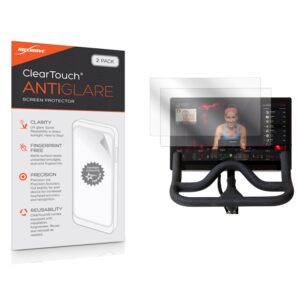 boxwave screen protector compatible with peloton bike+ - cleartouch anti-glare (2-pack), anti-fingerprint matte film skin for peloton bike+