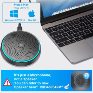 Conference USB Microphone, ANSTEN Omnidirectional Condenser PC Mic Pick Up Voice 10ft,Ideal for Video Conferencing Recording, Skype, Online Class, Court Report, Compatible with Mac OS X Windows