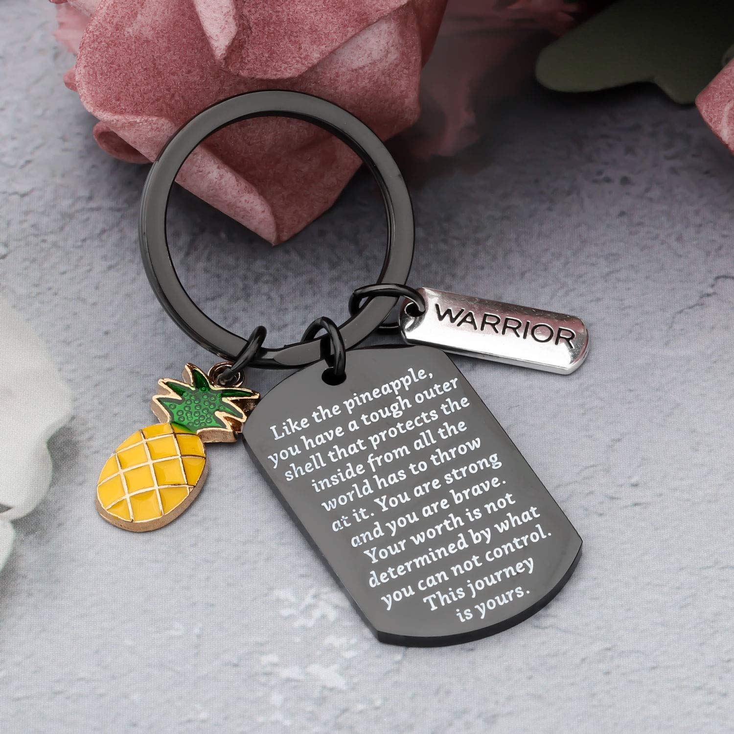 WSNANG IVF Pineapple Gift This IVF Journey Is Yours Keychain IVF Infertility Warrior Jewelry IVF Gift for Infertility Mom