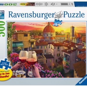 Ravensburger Cozy Wine Terrace - 500 Piece Large Format Jigsaw Puzzle | Unique Softclick Technology | Premium Matte Finish | Ideal for All Ages