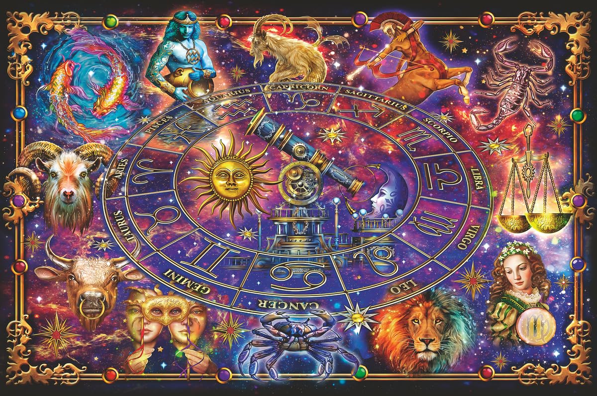 Ravensburger Zodiac 3000 Piece Jigsaw Puzzle - Enthralling Zodiac Illustration | Custom Blueboard | Perfect Interlocking Fit | Vibrant, Matte Finish | Ideal for Advanced Puzzle Enthusiasts