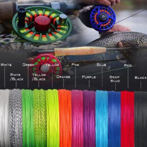 Maxcatch Braided Fly Line Backing for Fly Fishing 20/30lb(White, Yellow, Orange, Black&White, Black&Yellow, Blue, Pink, Green, Purple) (Blue, 30lb,100yards)