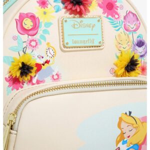 Alice in Wonderland Garden Flowers Mini Backpack Shoulder Bag Purse