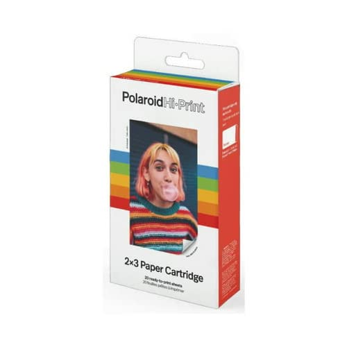 Polaroid Originals Hi-Print 2x3-Inch 20 Sheets Paper Cartridge (5-Pack) Bundle with IS-40 instax Album (6 Items) F