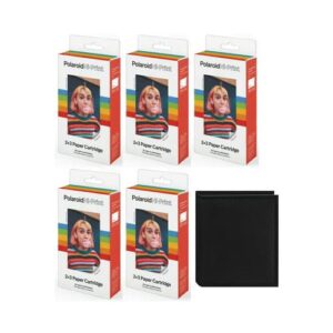 polaroid originals hi-print 2x3-inch 20 sheets paper cartridge (5-pack) bundle with is-40 instax album (6 items) f