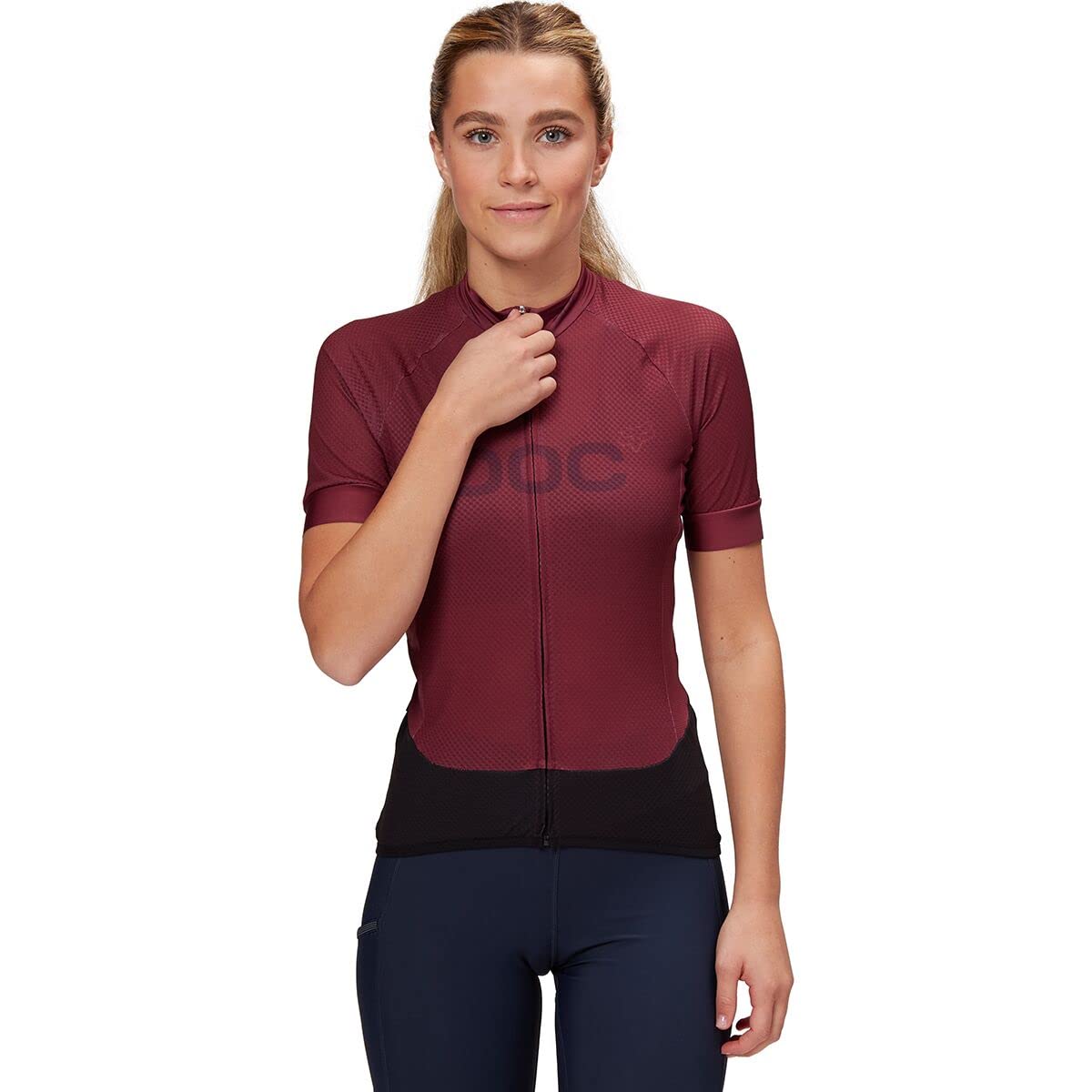 POC Essential Road Logo Jersey - Women's Propylene Red/Dark Propylene Red, Xl