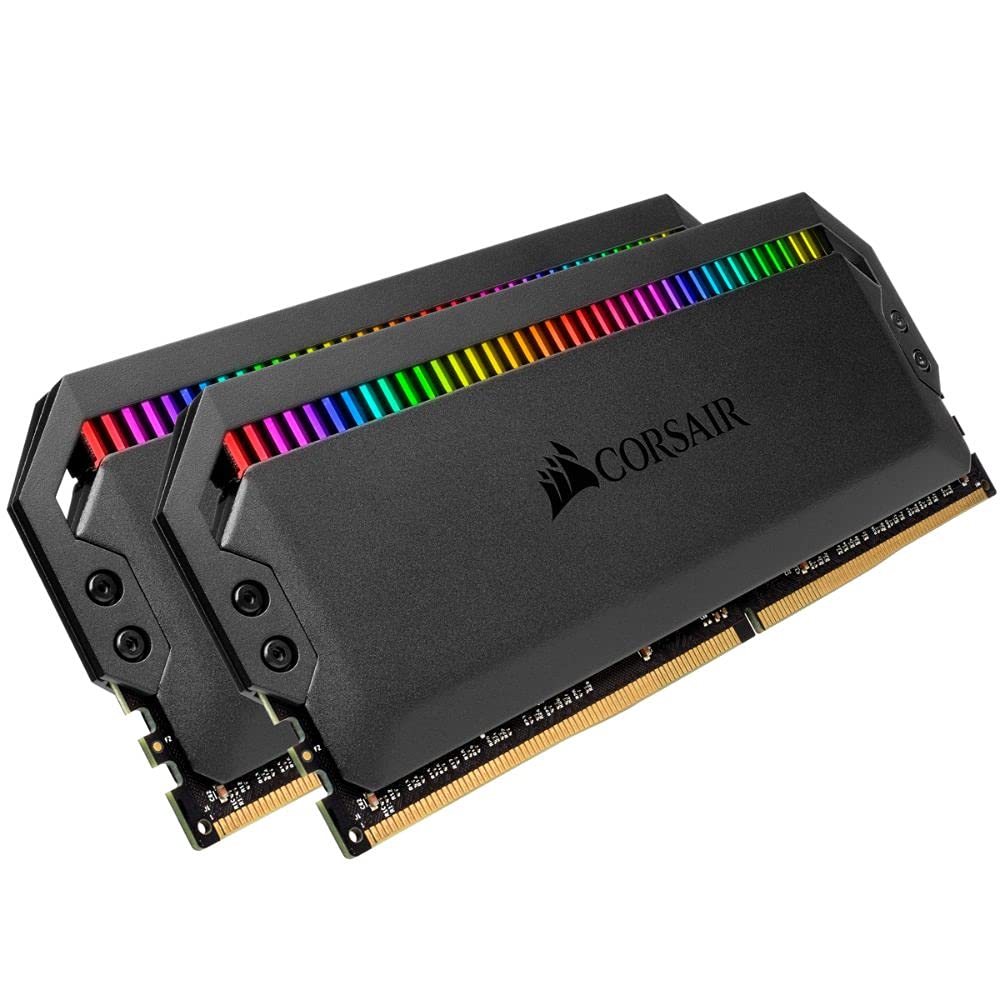 CORSAIR Dominator Platinum RGB 16GB (2x8GB) DDR4 3200 (PC4-28800) C16 1.35V AMD Optimized Memory- Black