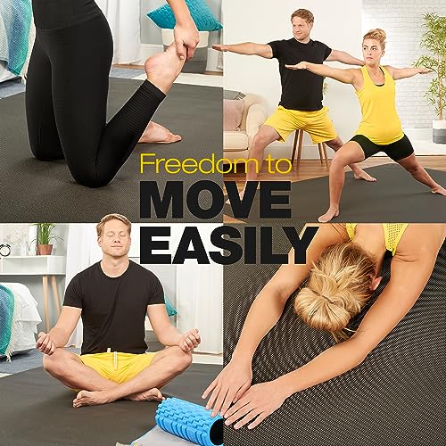 ActiveGear Extra Large Yoga Mat 10 x 6 ft - 8mm Extra Thick, Durable, Comfortable, Non-Slip & Odorless Premium Yoga and Pilates Mat for Home Gym - Black