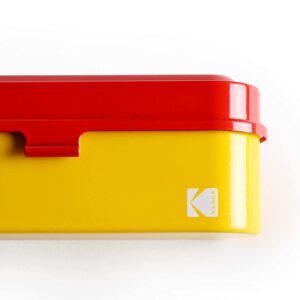 KODAK Film Case - for 5 Rolls of 35mm Films - Compact, Retro Steel Case to Sort and Safeguard Film Rolls (Red) (Film is not Included)