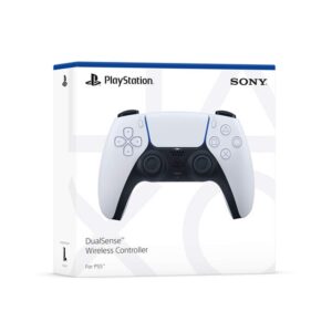 PlayStation 5 DualSense Wireless Controller (White) Bundle with 6Ave Microfiber Cleaning Cloth